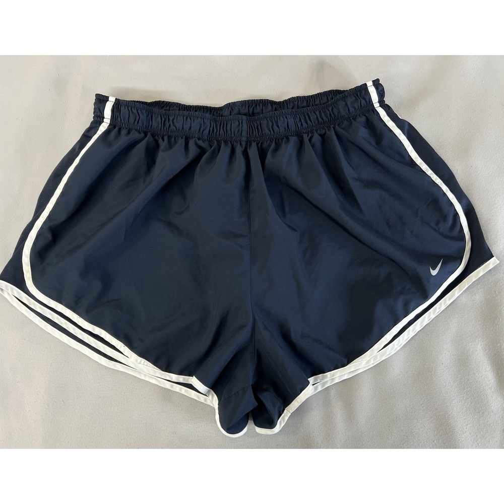 Nike Womens Shorts Navy Blue Sz 2X Athletic  Waistband